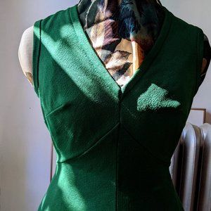 Vintage 1970s Green A-Line Dress